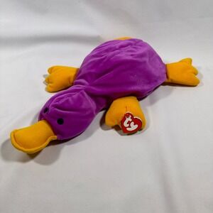 Vintage 1998 TY Pillow Pals Paddles Baby Platypus Plush 14"